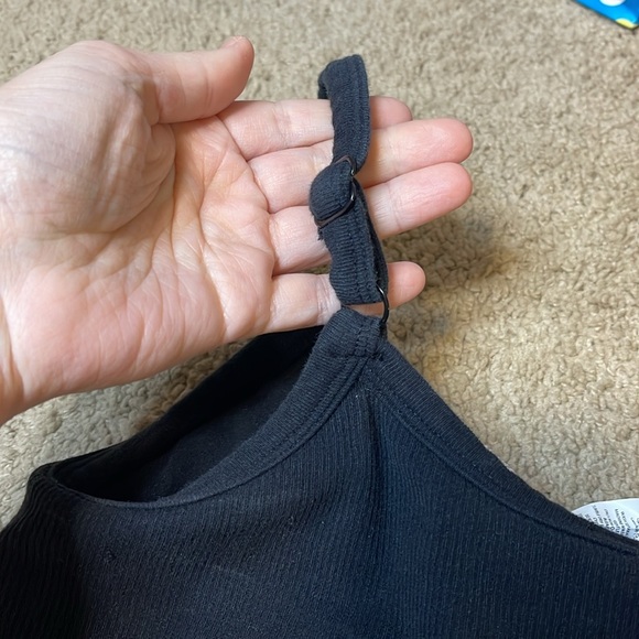 Alo seamless ribbed mellow Romper Bodysuit Black Sz S - Picture 6 of 7